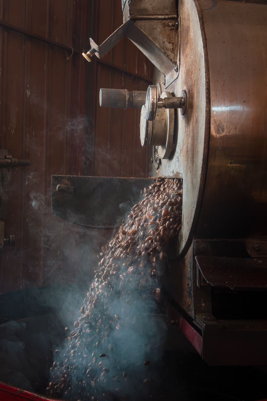 Roasted Colombia Huila coffee beans