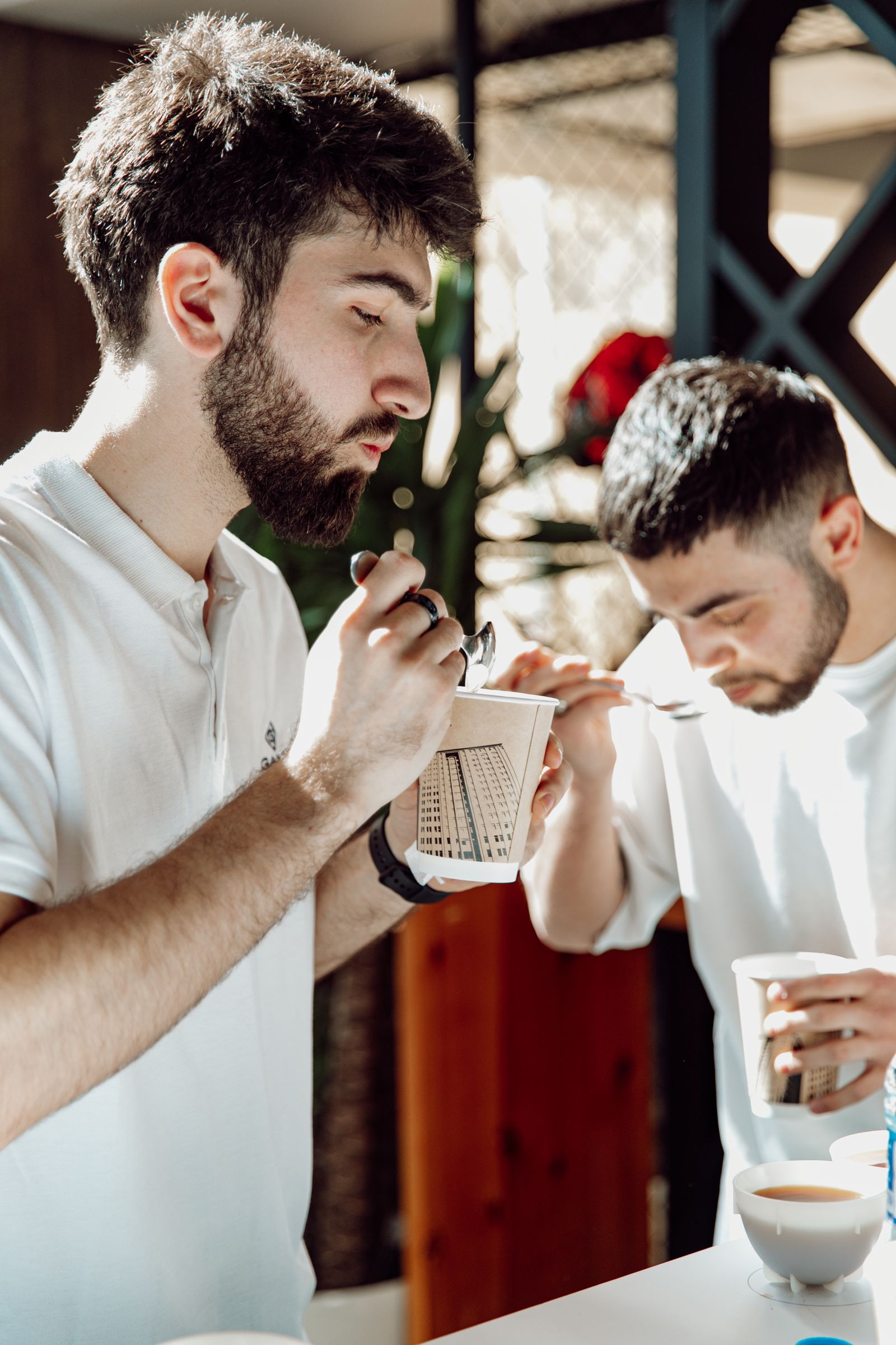 Coffee cupping session