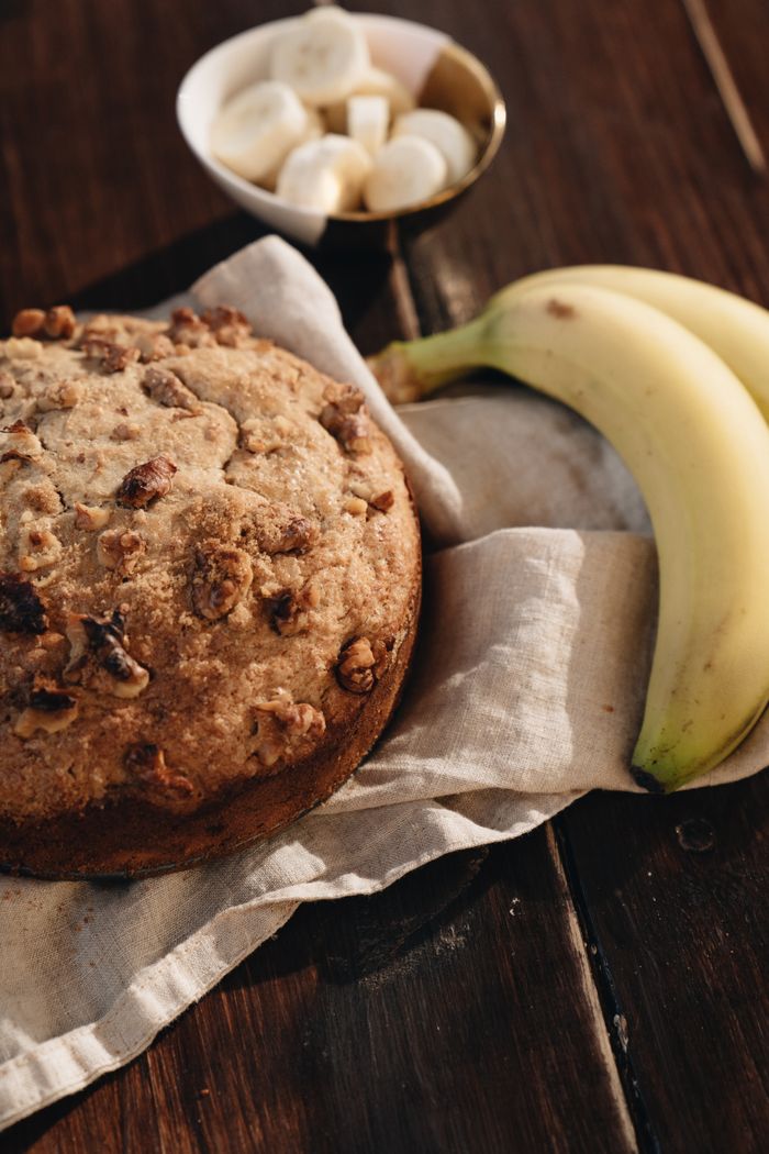 Banana bread with walnuts
