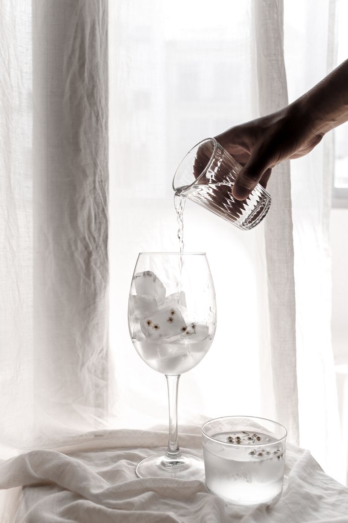 Glass of cold brew coffee